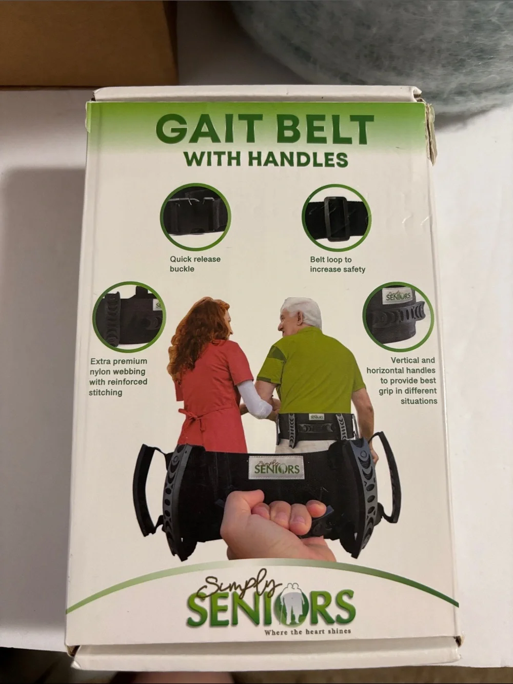 Gait Belts Transfer Belt for Seniors with 7 Handles